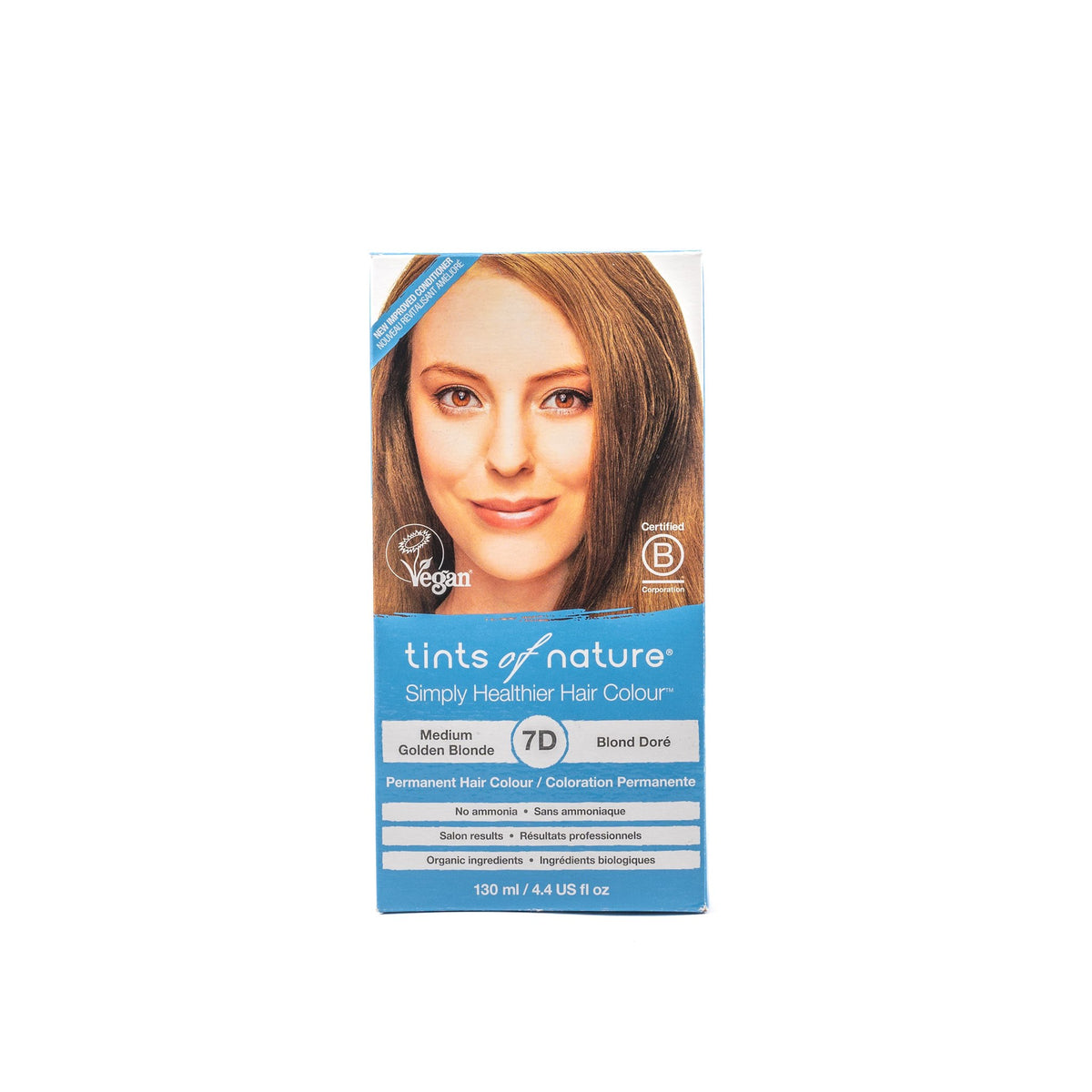 Tints of Nature Permanent Hair Colour - 7D Medium Golden Blonde