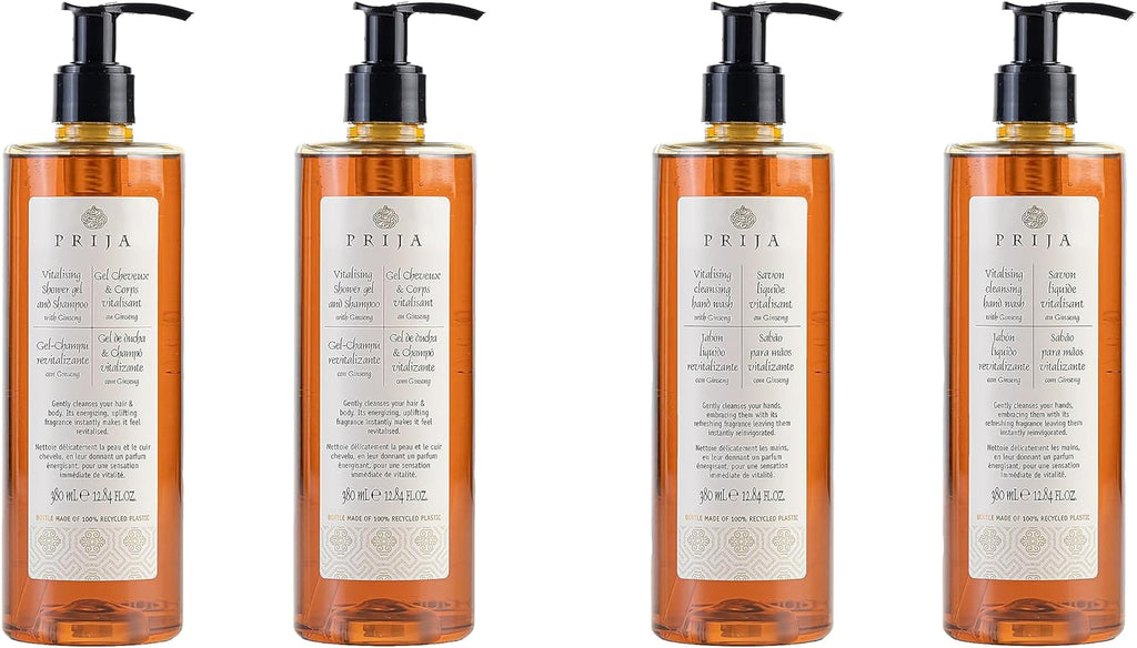 Prija Vitalising Cleansing Hand Wash & Vitalising 2 in 1 Shower Gel and Shampoo Bundle
