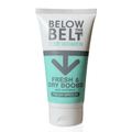 A studio product shot of a 75ml tube of Below the Belt for Women: Fresh & Dry Boobs in the Fresh Breeze scent on a white background