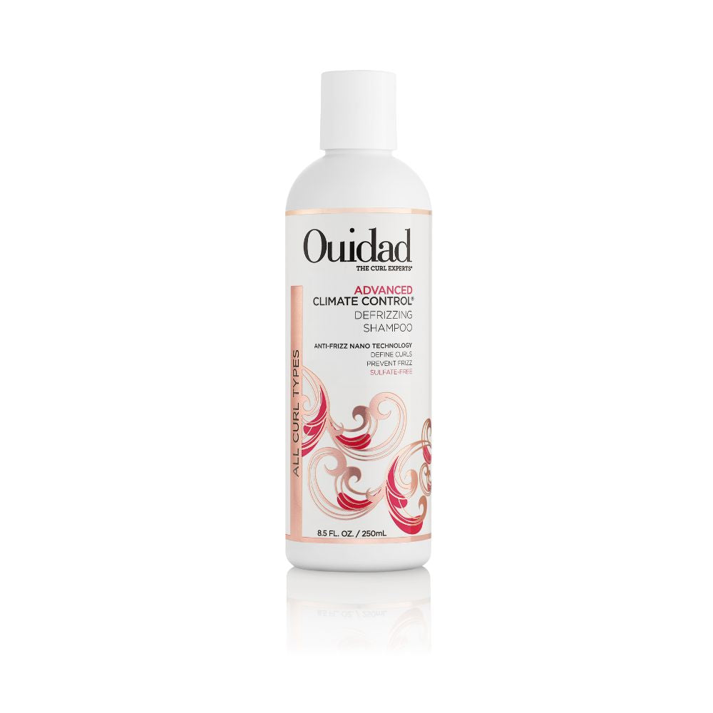 Ouidad shampoo bottle on a white background