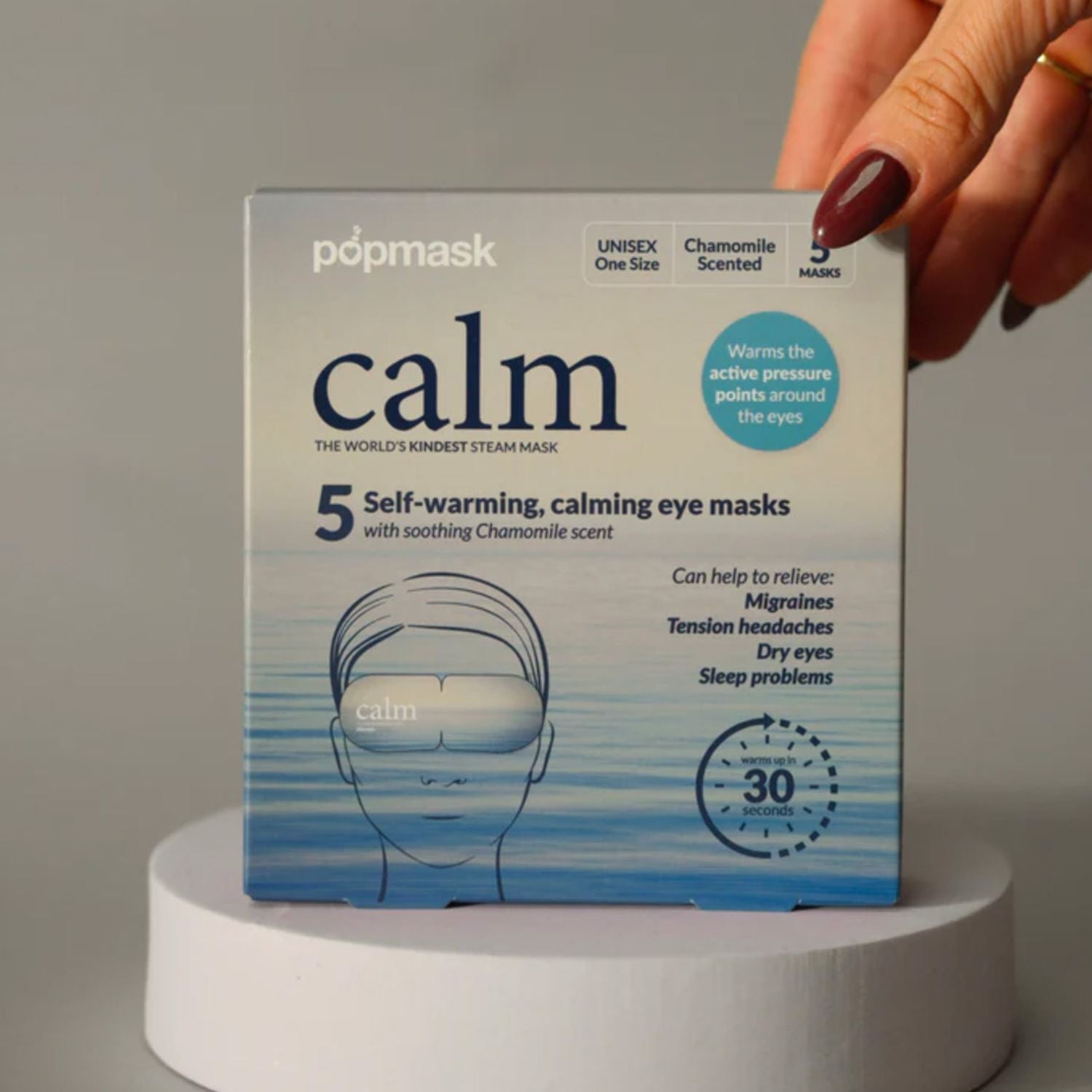 Popmask Calm Self-Heating Chamomile Eye Masks - 5 Eye Masks