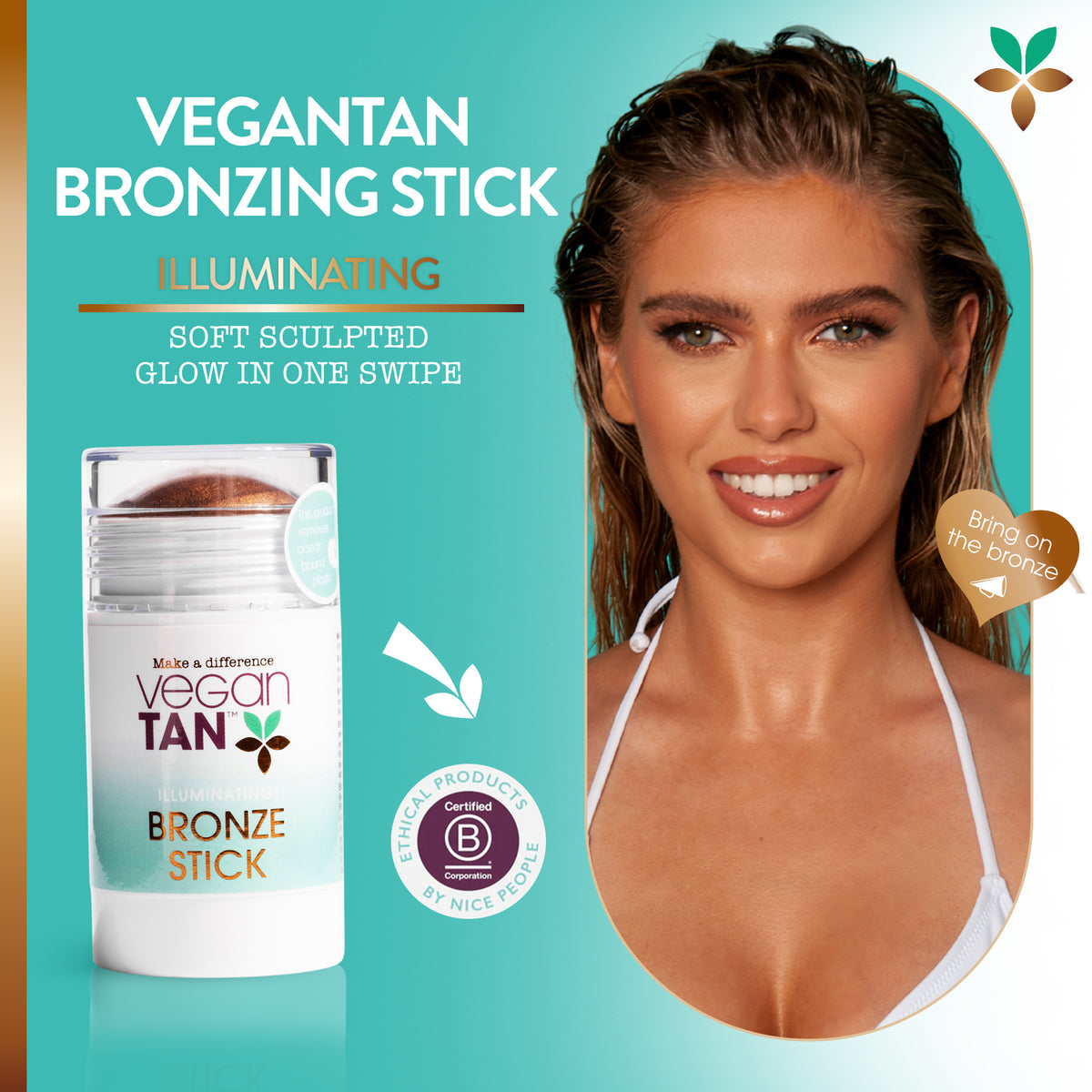 Cream Bronzer Stick Contour For Face & Body, Sun Kissed Look 38g
