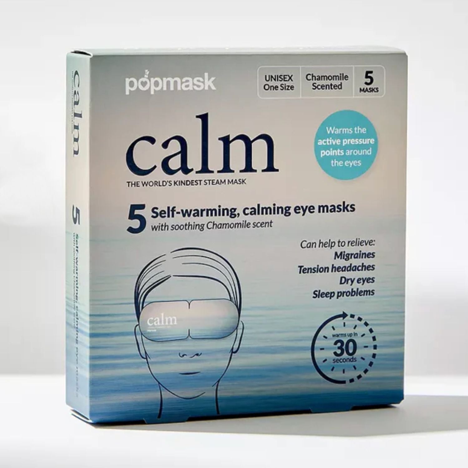 Popmask Calm Self-Heating Chamomile Eye Masks - 5 Eye Masks