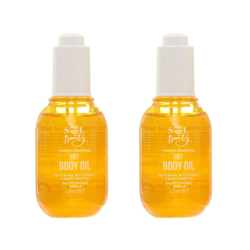 Sol Beauty Dry Body Oil Caramel Vanilla Scent 45ml