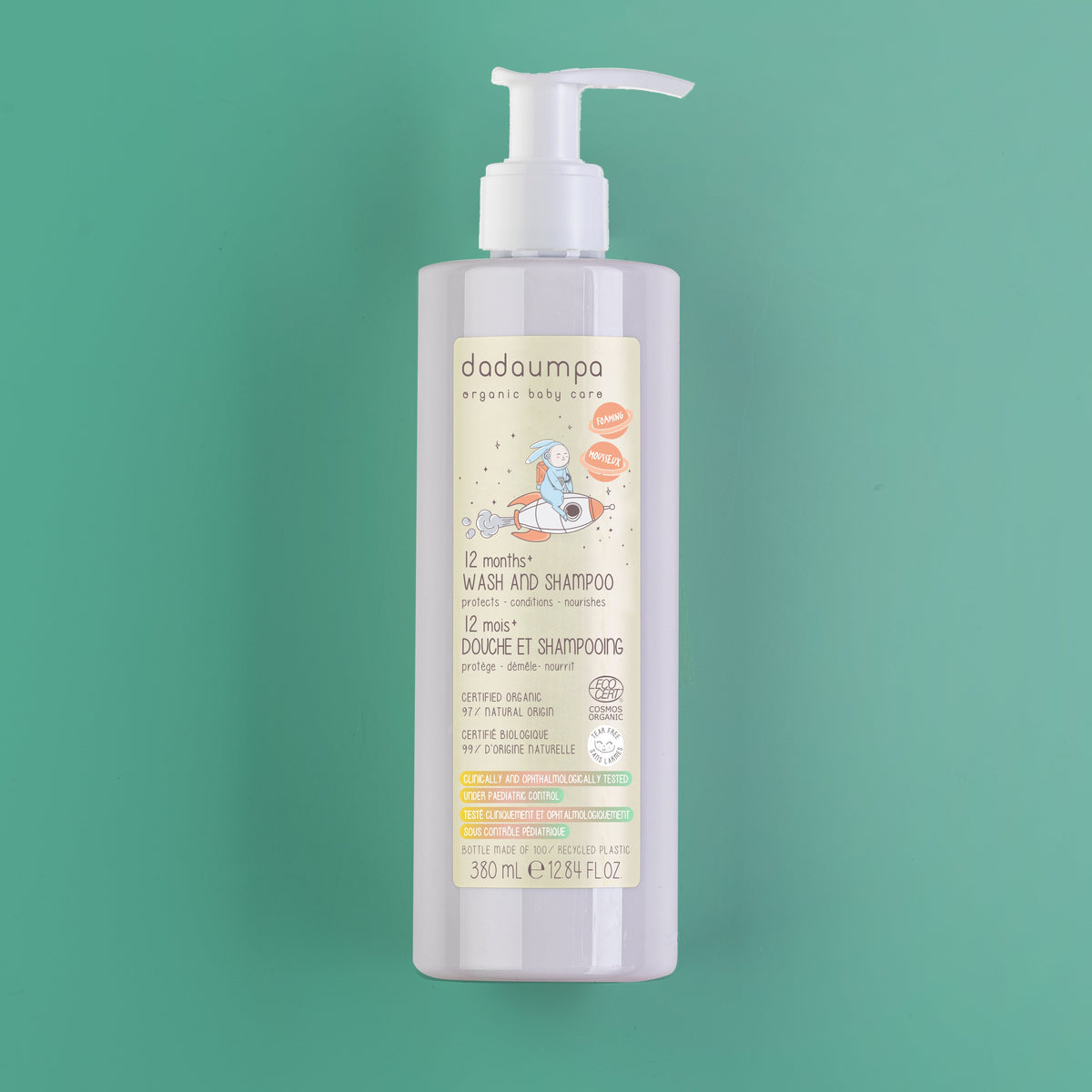 Dadaumpa wash & shampoo bottle.