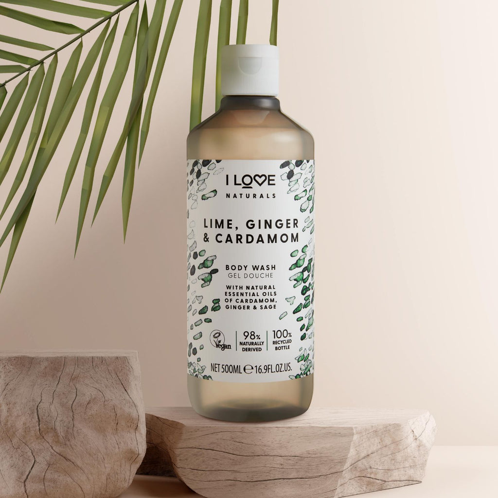 I Love Naturals Lime Ginger & Cardamom Body Wash 500ml Duo