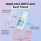 Infographic with niacinamide main features.