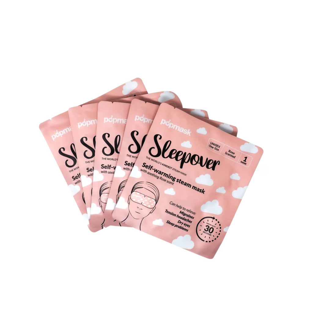 Popmask Sleepover Self-Heating Rose Scented - 5 Eye Masks