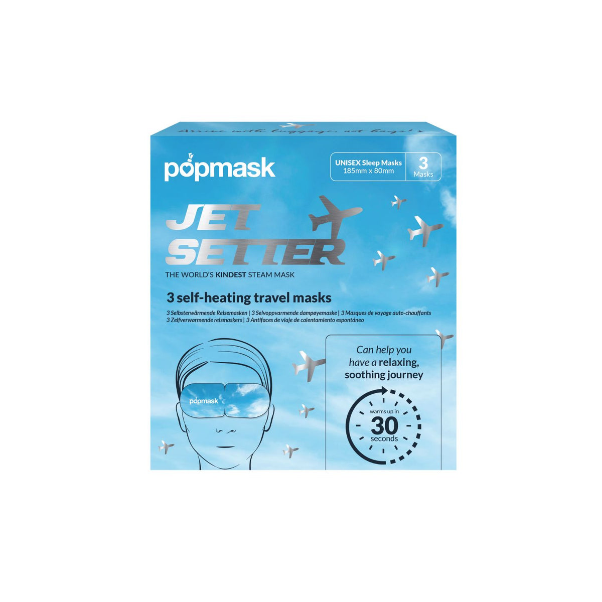 Popmask Jet Setter 3 Self-Heating Eye Masks