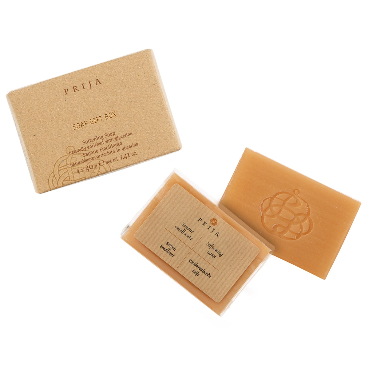 Prija Softening Vegetable Hand Soap Gift Pack 4 x 40 g