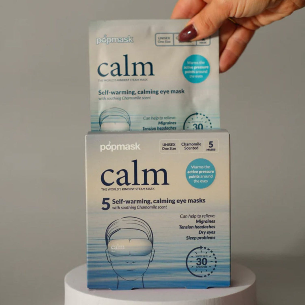 Popmask Calm Self-Heating Chamomile Eye Masks - 5 Eye Masks