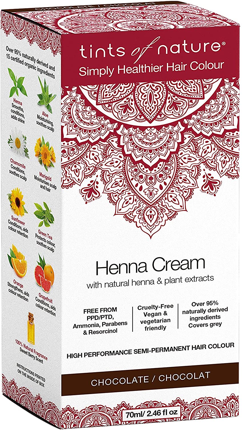 Tints of Nature Henna Cream Semi-Permanent Hair Colour - Chocolate