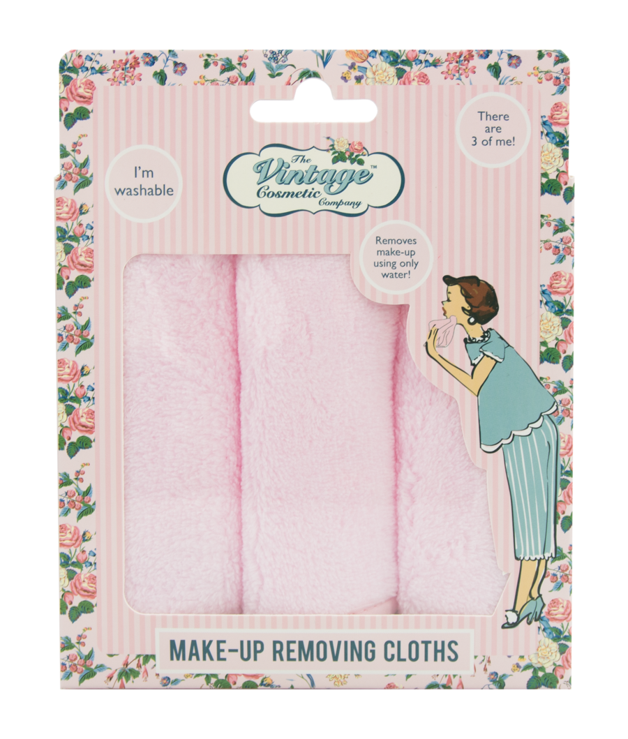 The Vintage Cosmetic Company Make-Up Removing Cloths - Pink