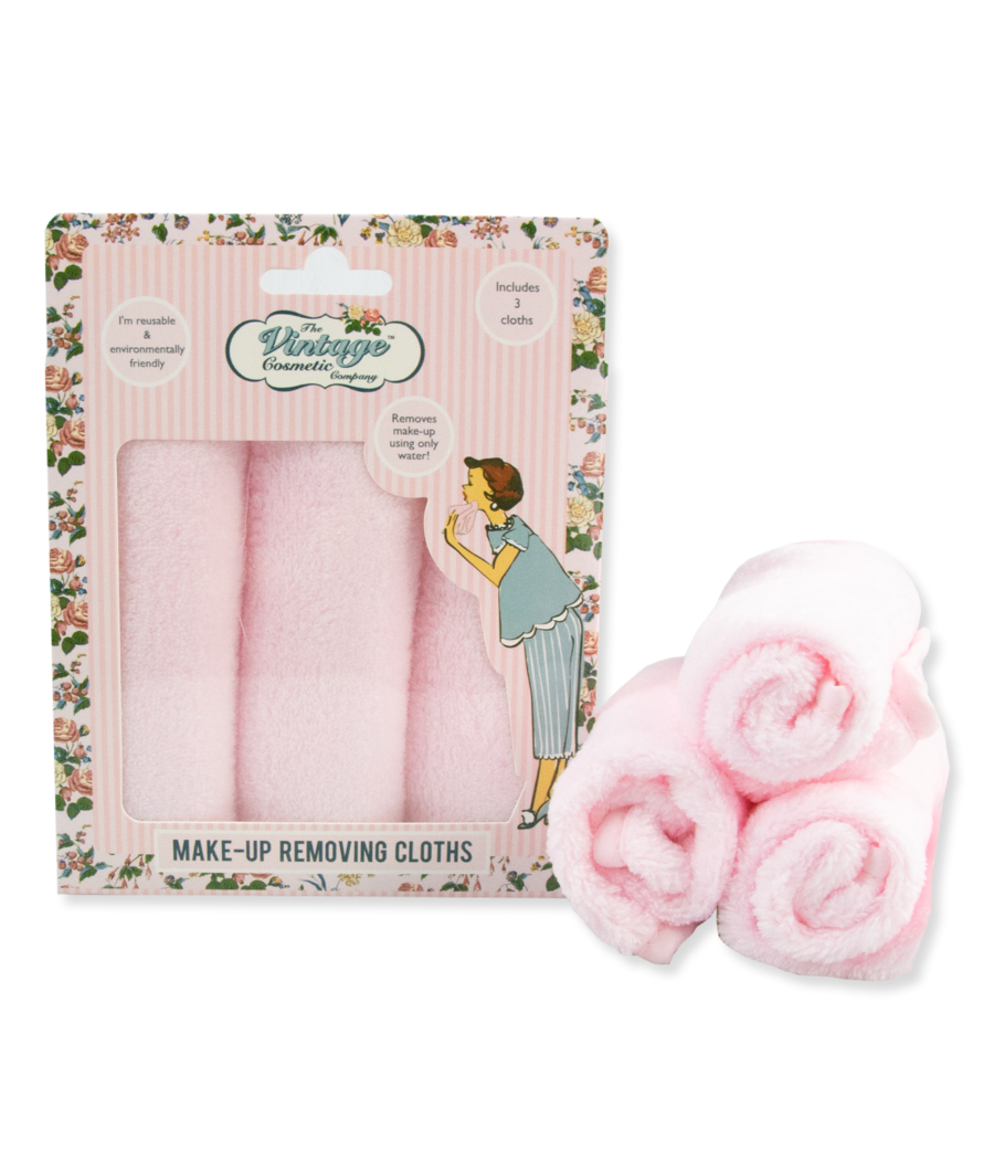 The Vintage Cosmetic Company Make-Up Removing Cloths - Pink
