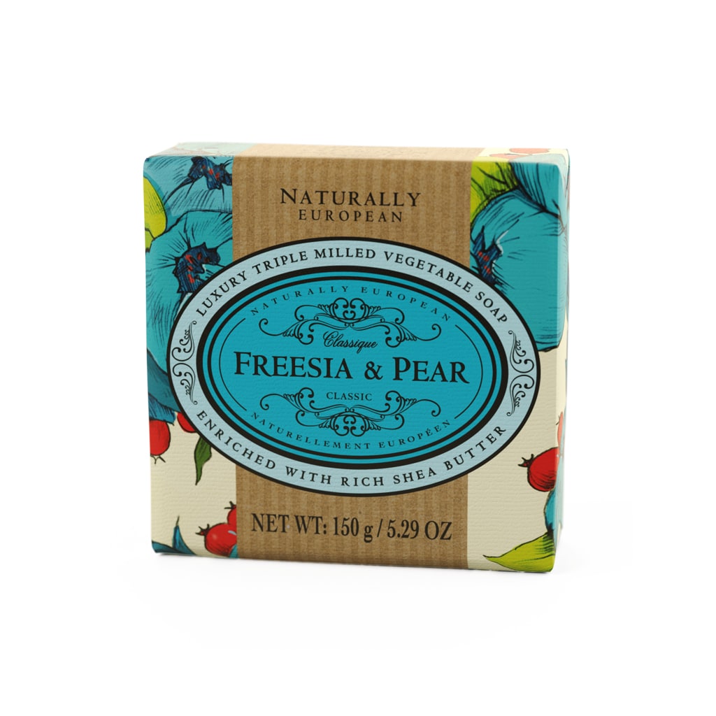 Naturally European Freesia & Pear Soap Bar 150g