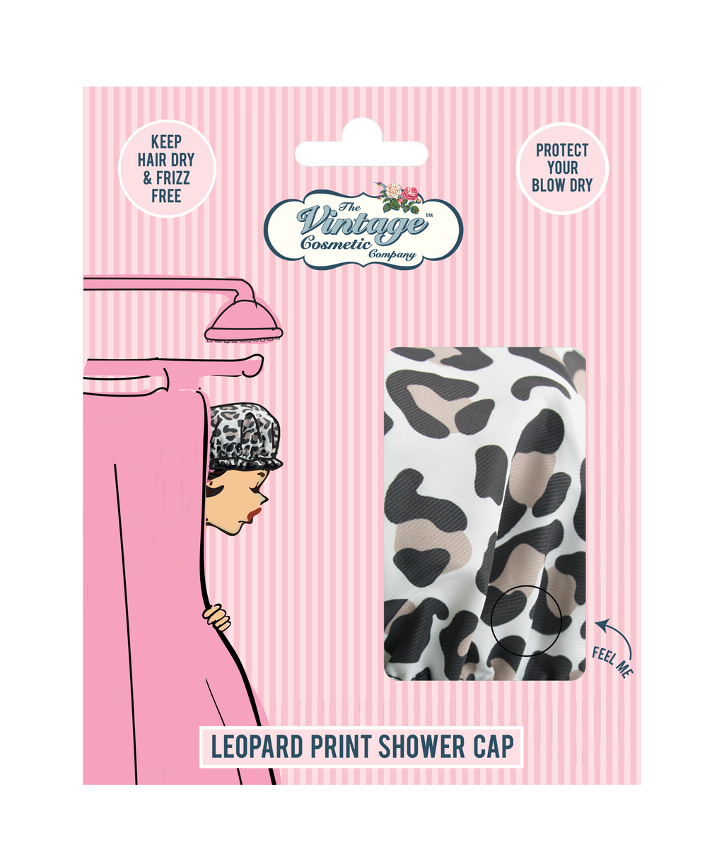 The Vintage Cosmetic Company Shower Cap - Leopard Print