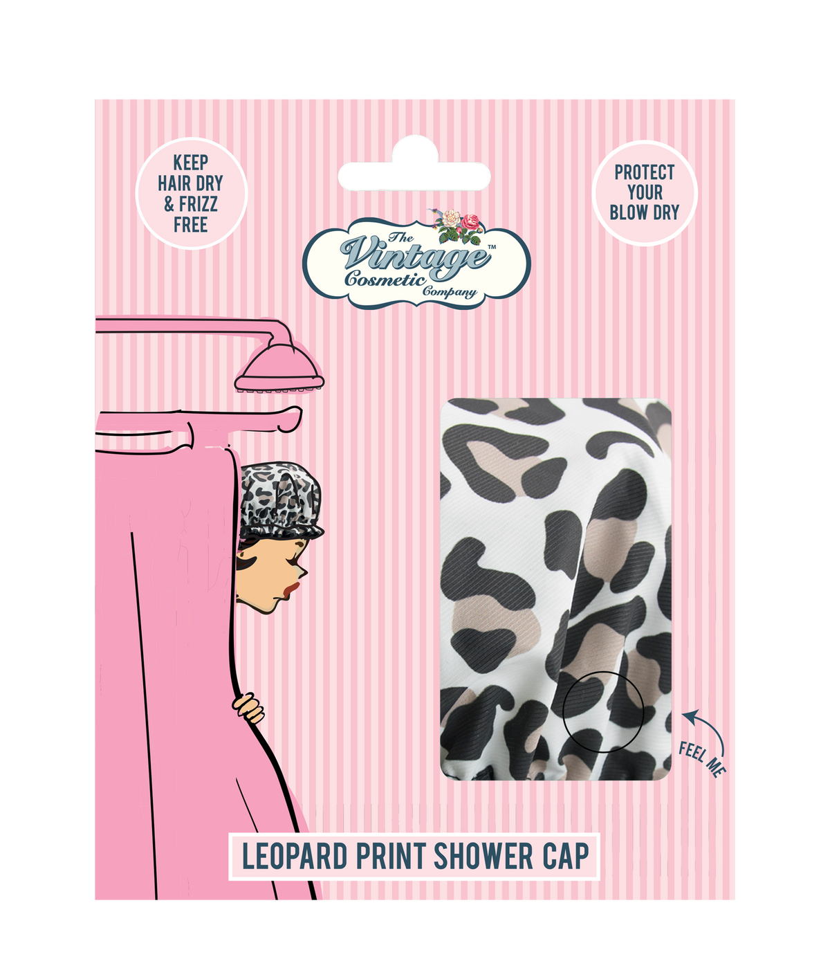The Vintage Cosmetic Company Shower Cap - Leopard Print