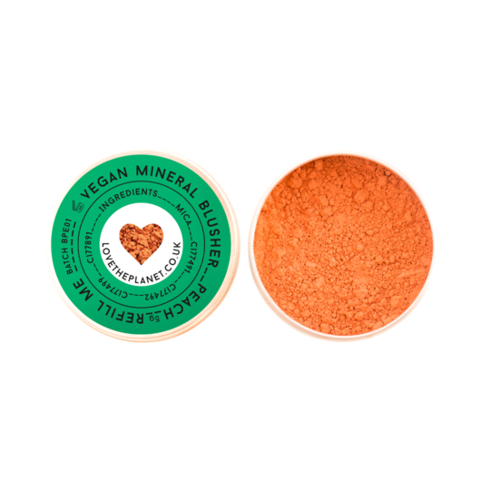 Love the Planet Vegan Mineral Blusher - Peach 5g Refillable Tin