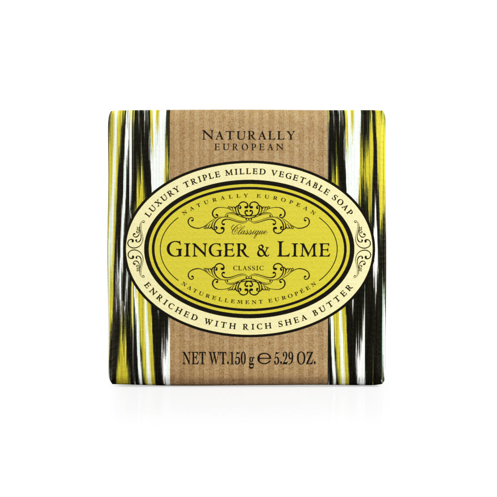 Naturally European Ginger & Lime Soap Bar 150g