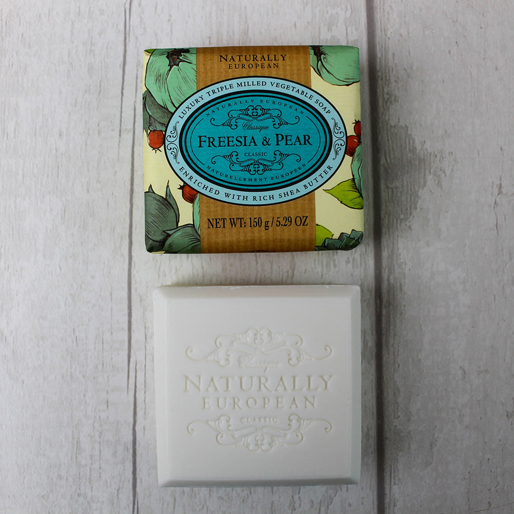 Naturally European Freesia & Pear Soap Bar 150g