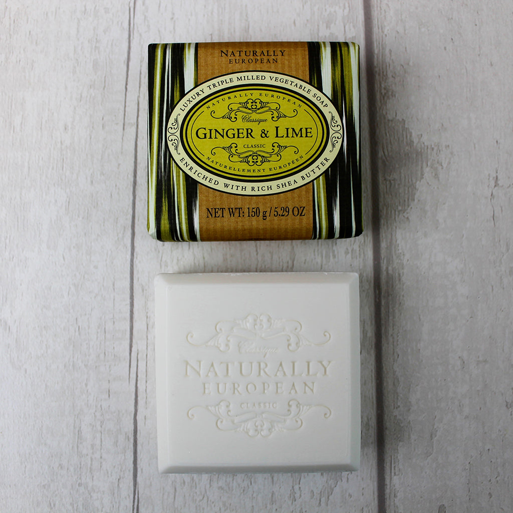Naturally European Ginger & Lime Soap Bar 150g