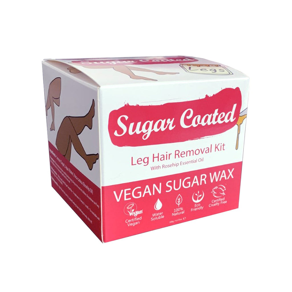 Sugar Coated Leg Hair Removal Kit Vegan Sugar Wax 200g